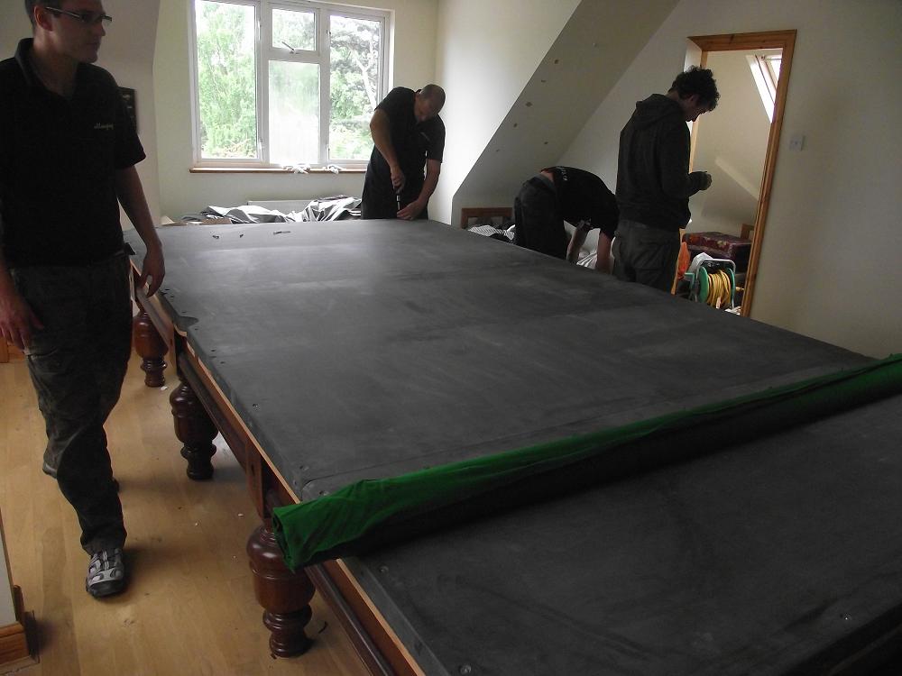 slate base snooker table